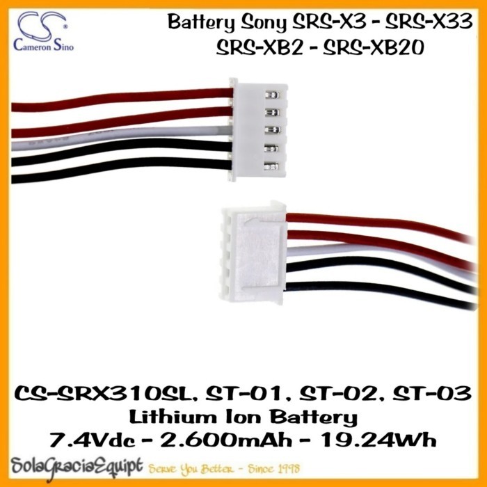 Murah Batre / Baterai / Battery Sony SRS-X3 SRS-X33 SRS-XB20 SRS-XB2 7.4Vdc Non COD