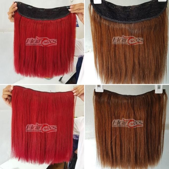 HARGA DISC - Hair Clip Rambut Asli Human Hair Big Layer SuperTebal 30,40,50,60,70cm