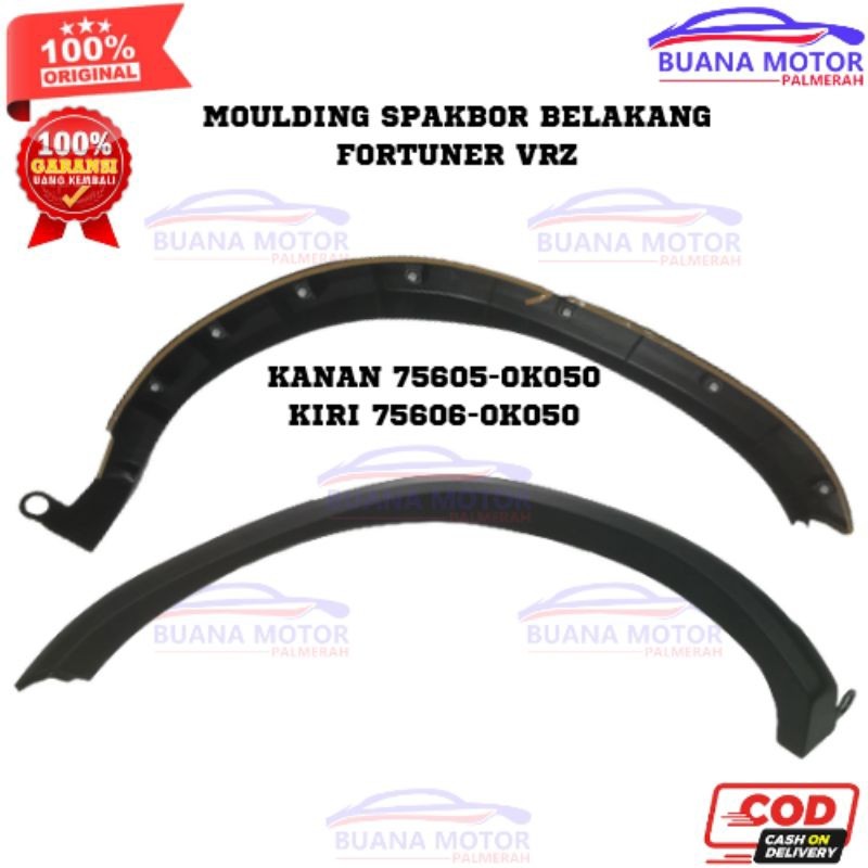 Moulding List Spakbor Belakang Fortuner VRZ Original 75605-0K050/75606-0K050