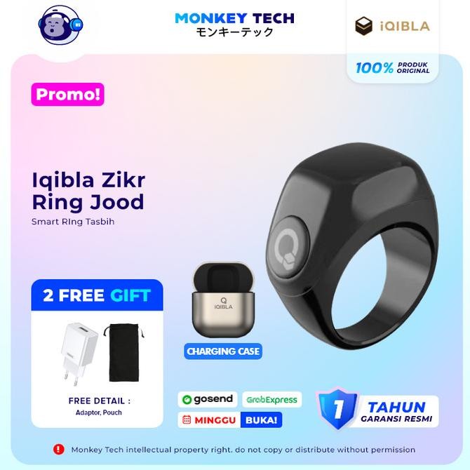 Terbaru | Iqibla Zikr Ring Jood / Iqibla Zikr Smart Ring Jood J01E Cincin Tasbih Digital Original Iq