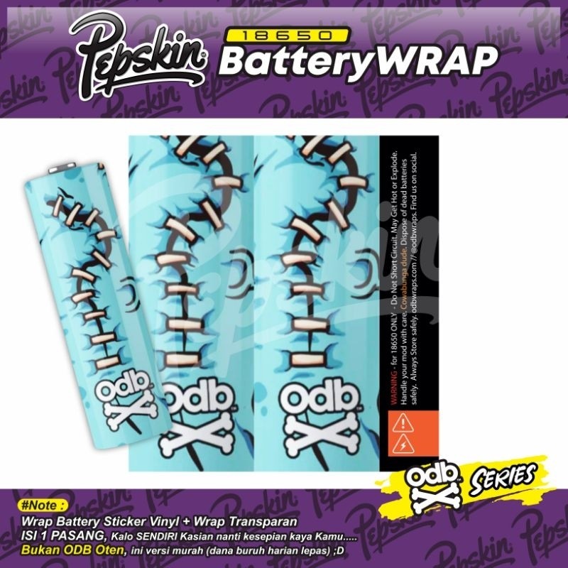 

*PromoTerjangkau* Stiker Wrap Batrei 18650 Odebe V8 Garskin Premium / X Casing Case COD