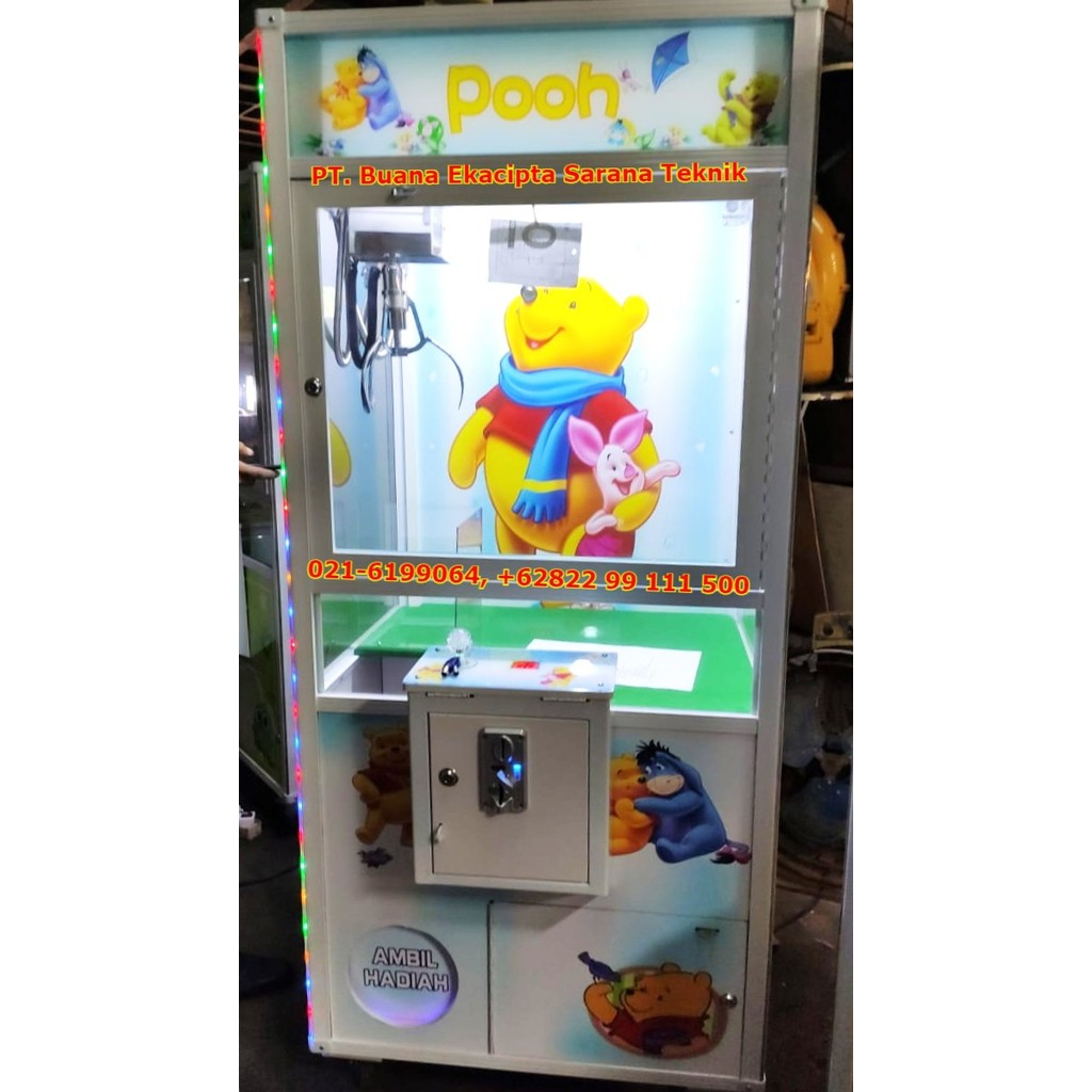 TERJUAL ke Majalengka Paket Mesin Capit Boneka Box Impor POOH + Parts