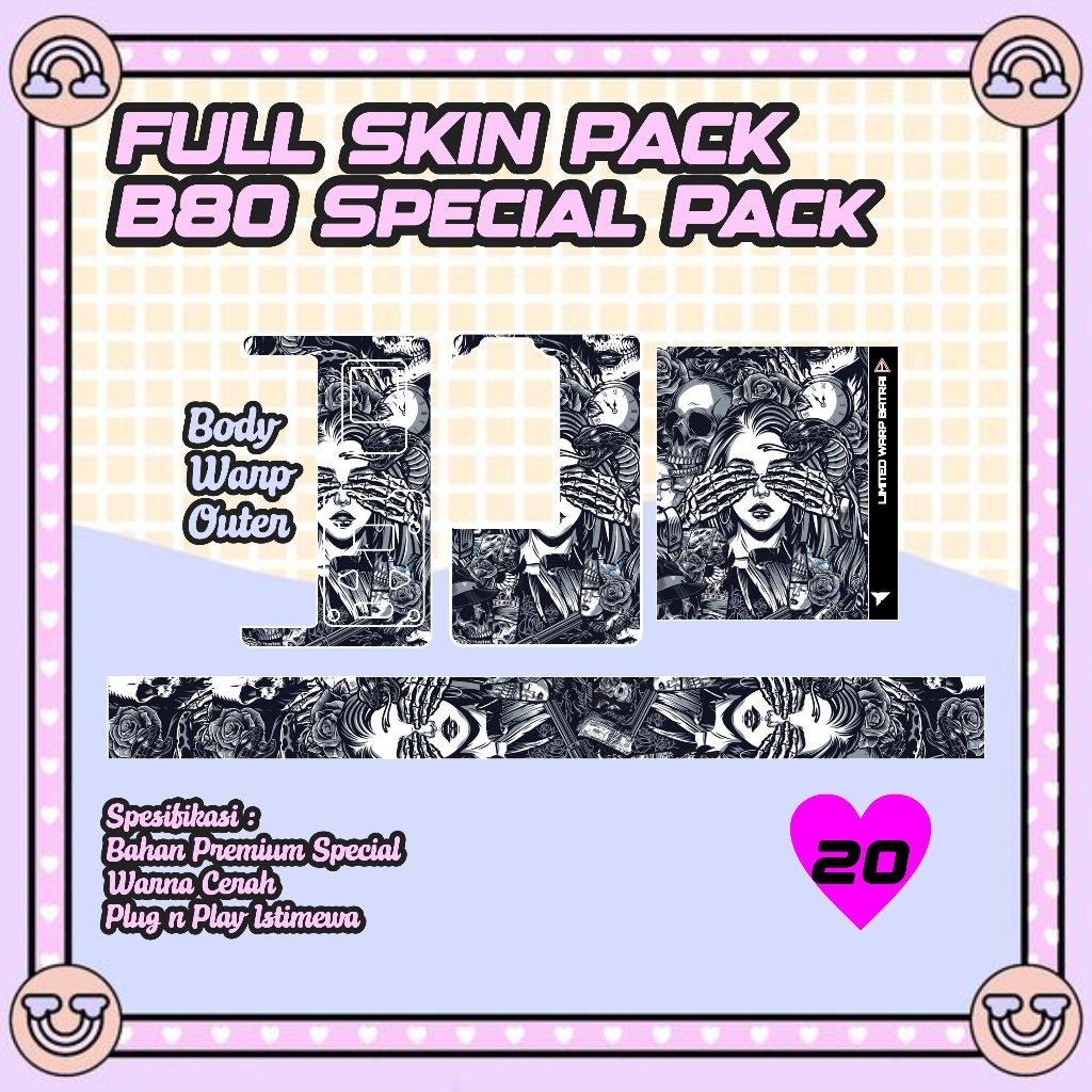 

*PromoTerjangkau* Stiker Pack Dalam Luar Batrai B80 Garskin Wrap Premium / X Casing Case COD