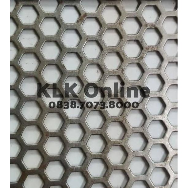 Plat Besi Ram Grill Speaker / Plat Lubang Perforated HexagonalCustom Terlaris
