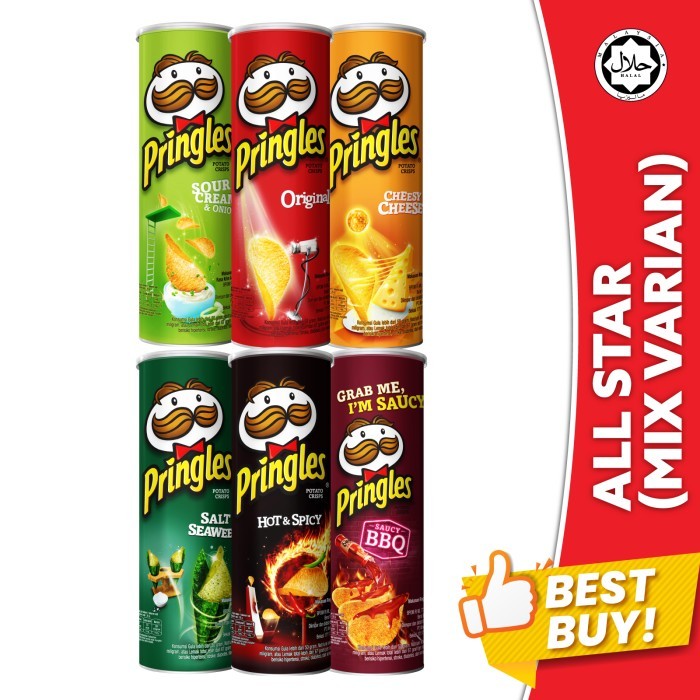 

TERBARU! Pringles All Star Snek Keripik (Mix 6 Varian)