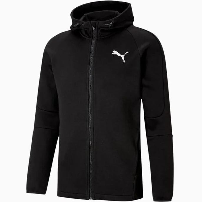 Bagus  Jaket Hoodie Evostripe Core Fz Hoodie Puma Black 585812 01 Premium