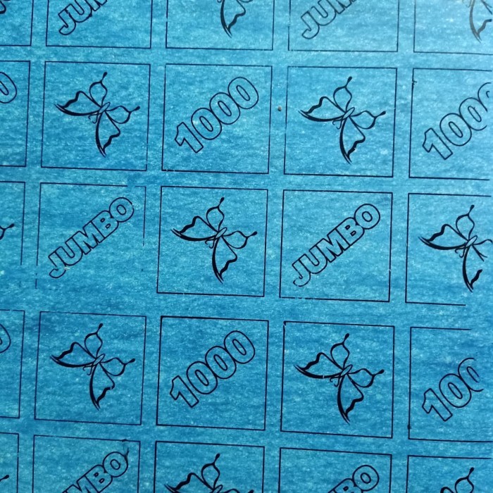 

packing merk jumbo 1000 uk. T. 1 mm xL 127 x p. 127 cm