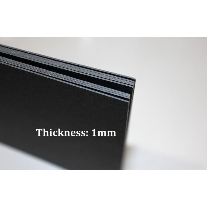 

Thickness 1mm Matte Black Chipboard Thick Paper Cardstock Card