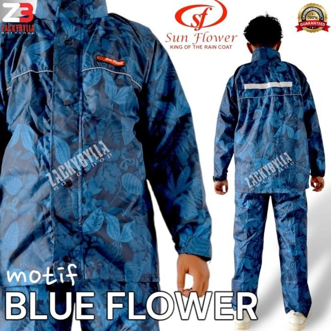 Jas Hujan Sunflower Motif Original Setelan Jaket dan Celana Terlaris