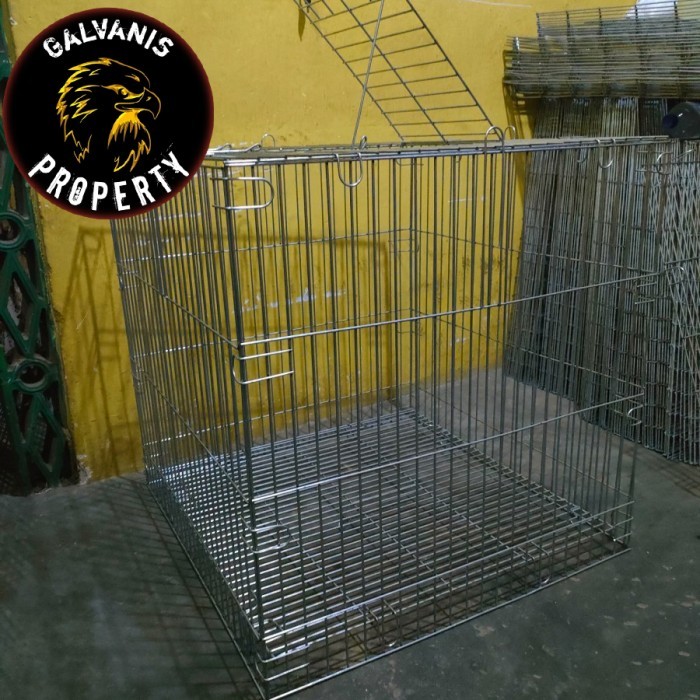 KANDANG KURUNGAN AYAM BANGKOK/JAGO/LAGA BESI GALVANIS SERTA ALASNYA