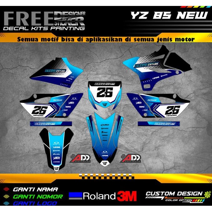 Decal Stiker Motor YZ 85 New Custom Design 041