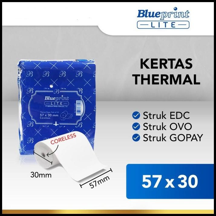 

Blueprint BP-LiteTP57x30 Lite Thermal Paper Roll 57x30mm Kertas Struk