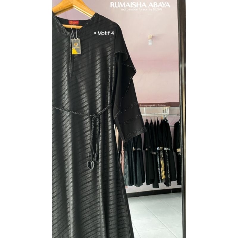 Produk Terbaru  Abaya Rumaisha Abaya Embos Fursan Sultan By Asy-Syakira Fashion Temboro Termurah