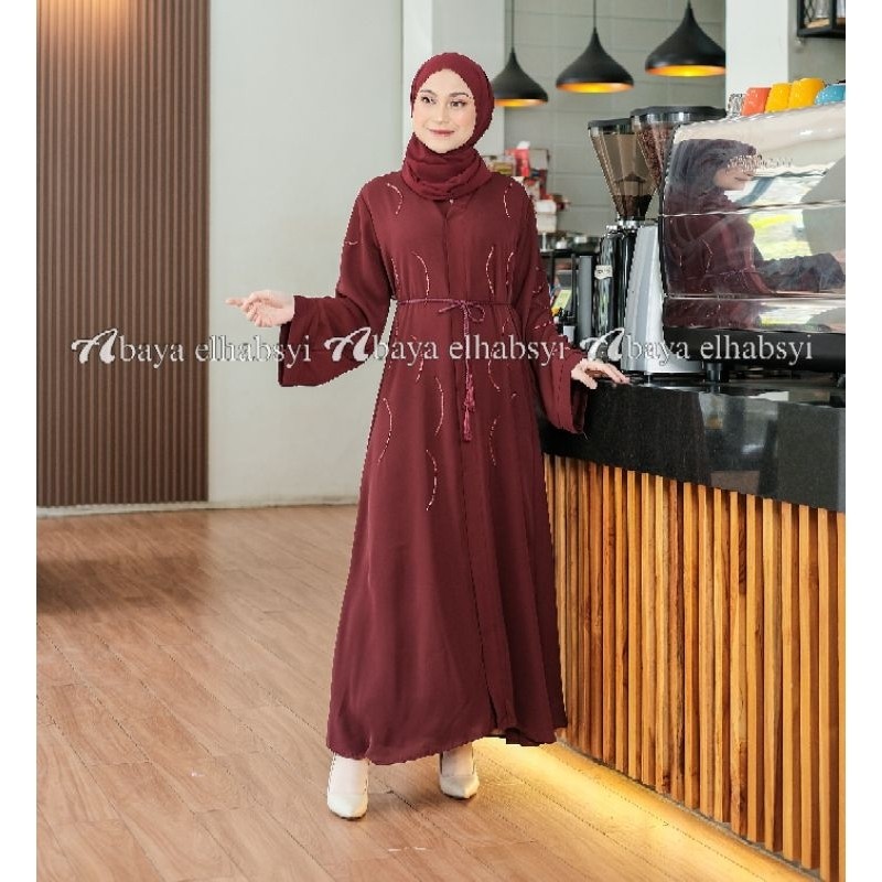 Promo Super Exclusive Abaya 1103 Fursan Gamis Arab Hitam Kwalitas Boutique Busui By Abaya Elhabsyi