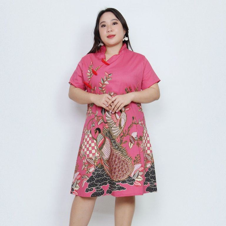 Murah Cheongsam Dress Batik Bigsize Jumbo Wanita 607