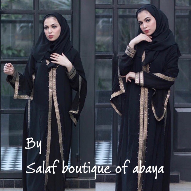 Kejar Promo Abaya Hitam Turkey Gamis Arab Bahan Jetblack Saudi Kombinasi Sifon Resleting Belakang