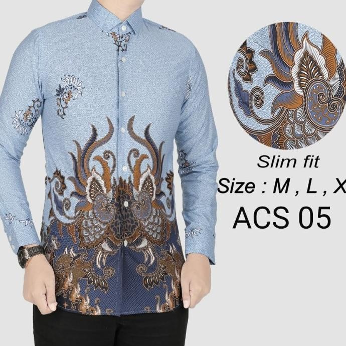 KEMEJA BATIK KOKO SLIM FIT / BAJU BATIK KOKO PRIA SLIM FIT CBL333 Terlaris