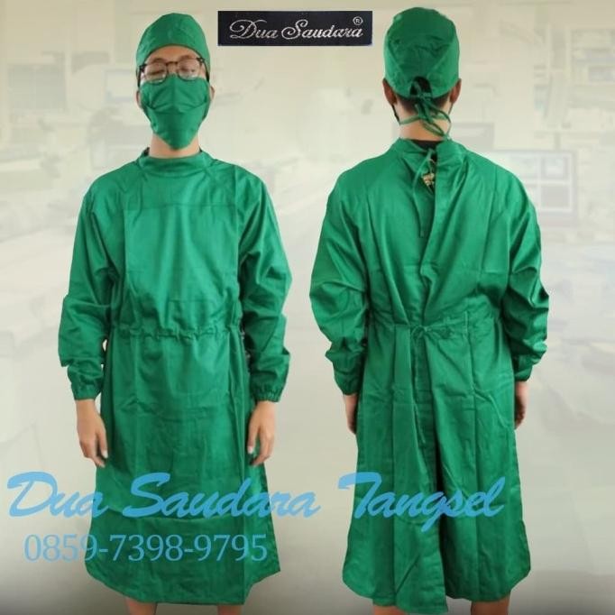 jubah operasi - surgical gown- bahan tebal Merk Dua Saudara Terlaris