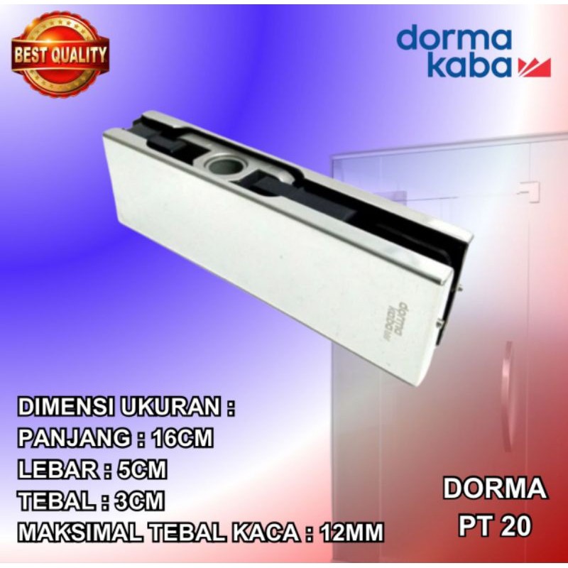 Patch Fitting Glass Dorma/DormaKaba/Dorma Kaba PT10 PT20 US10+Cylinder 60mm