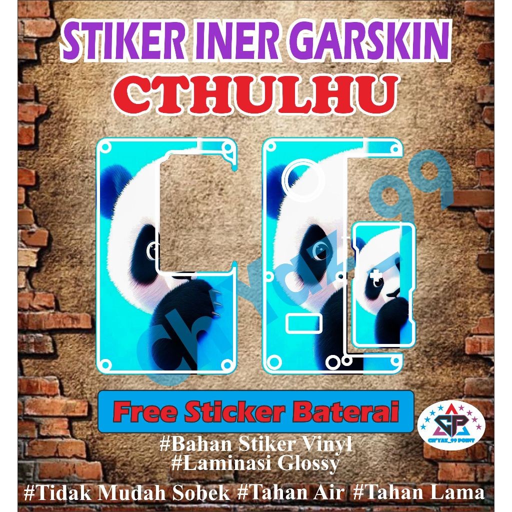 

*PromoTerjangkau* Stiker Glossy Pelindung Chulthu 3 Garskin Wrap Stiker Premium / X Casing Case COD