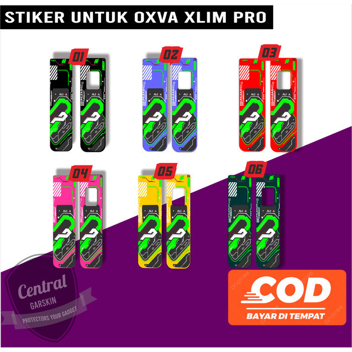 

*PromoTerjangkau* Stiker Pelindung Slim Pro Alexa Black 01 Depan Belakang Garskin Wrap Premium / X Casing Case COD