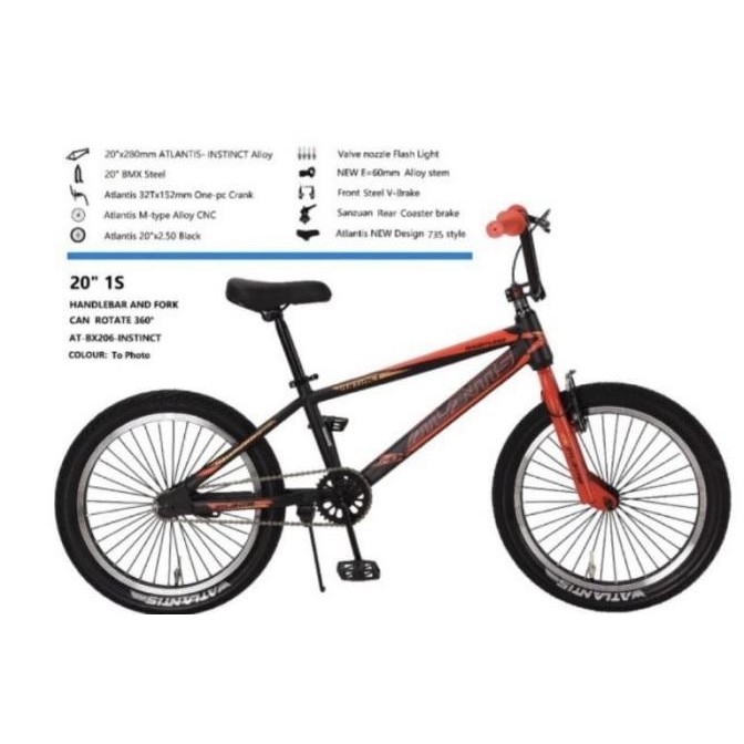Sepeda BMX Anak 20 Atlantis Instinct Alloy Torpedo Rotor
