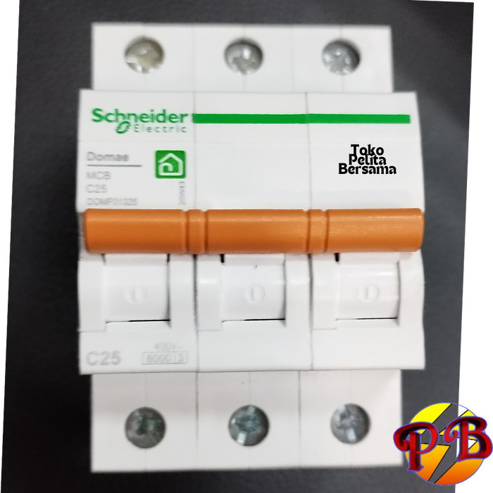 Amanah & Terpercaya Mcb 25 Ampere 3P Schneider / Mcb 25 Ampere 3 Phase Domae Schneider