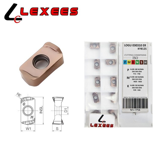 Langsung Co Bossku Insert Milling Logu 030310 Er Lexees Pahat Logu 03 03 10 Mata Logu030310-Er