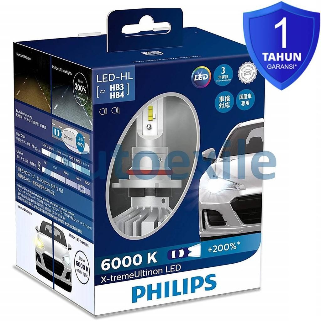 Philips Xtreme Ultinon Led Hb3 9005 Hb4 9006 6000K Putih X-Treme Ultinon Lampu Mobil Brv Crv Hrv Inn