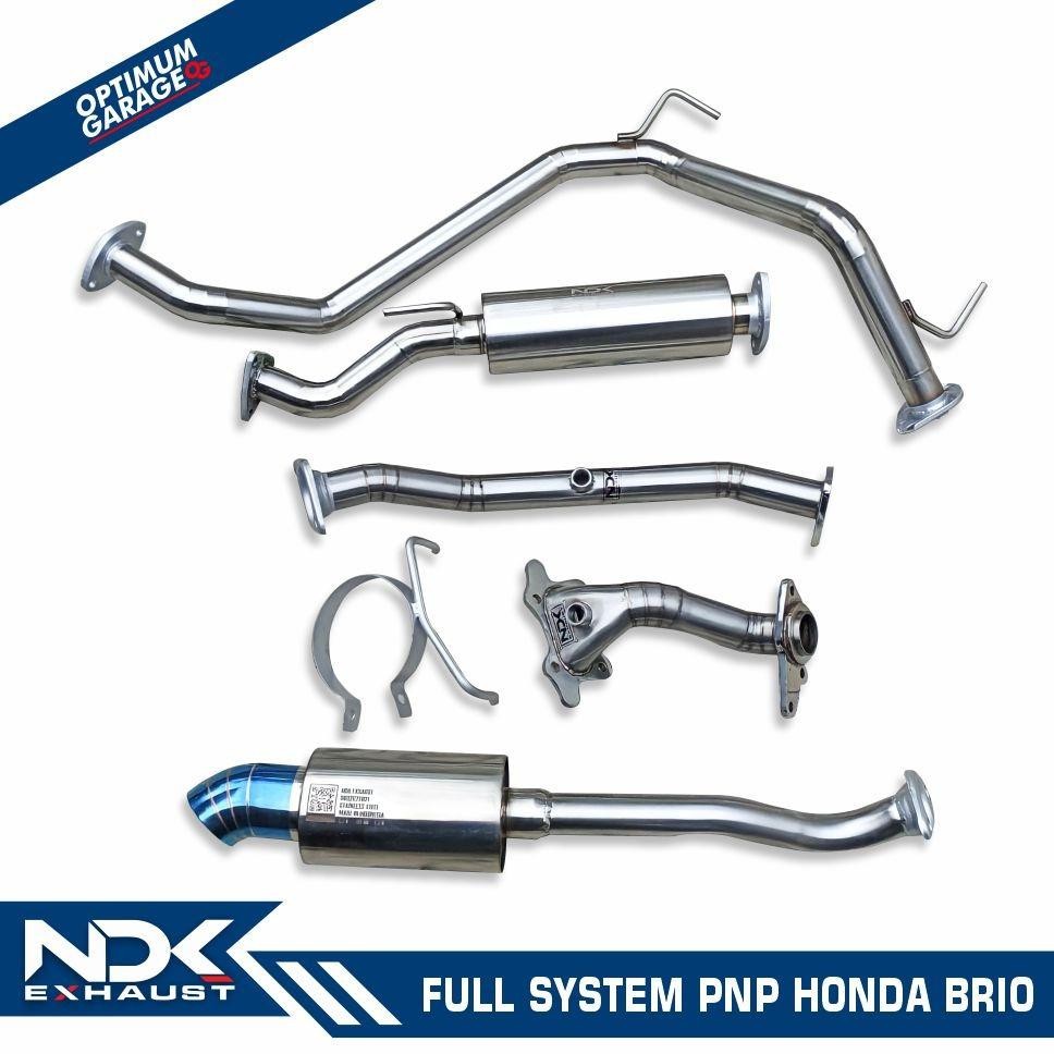 Fulset Mobil Brio  Ndk Exhaust Muffler Dk-02V2 , Resonator  Hold , Bolton , Downpipe And Frontpipe