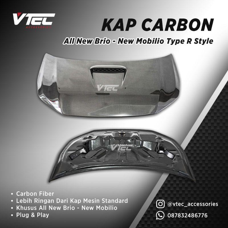 Kap Mesin Carbon All New Brio New Mobilio Typer Style