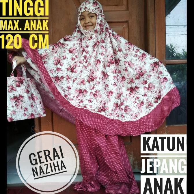 Mukena Anak Mukena Katun Jepang Ori Original