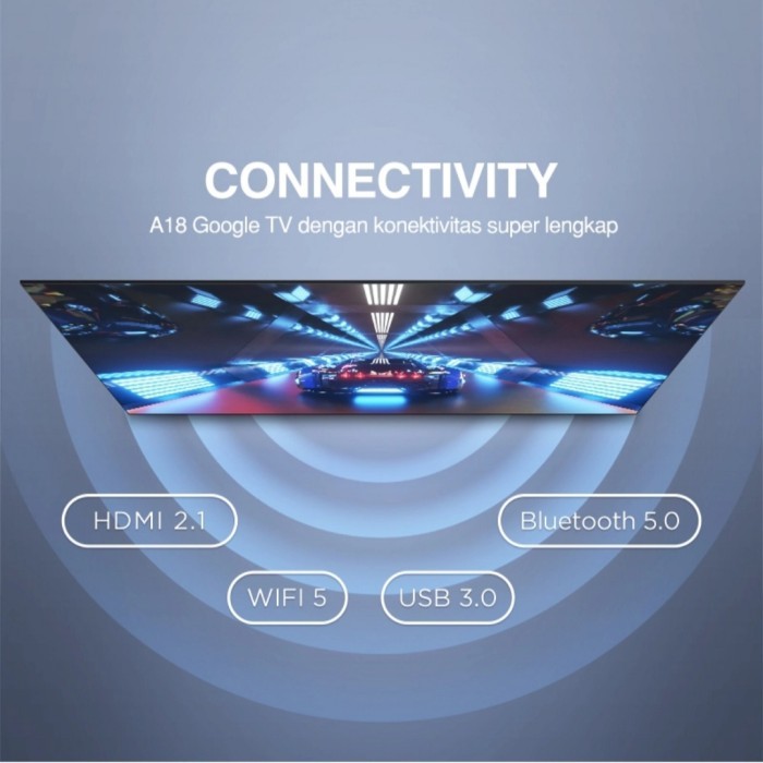 [Google Tv] Led Tcl 50 Inch 50A18 4K Hdr 10 Frame Less Dolby Audio A18