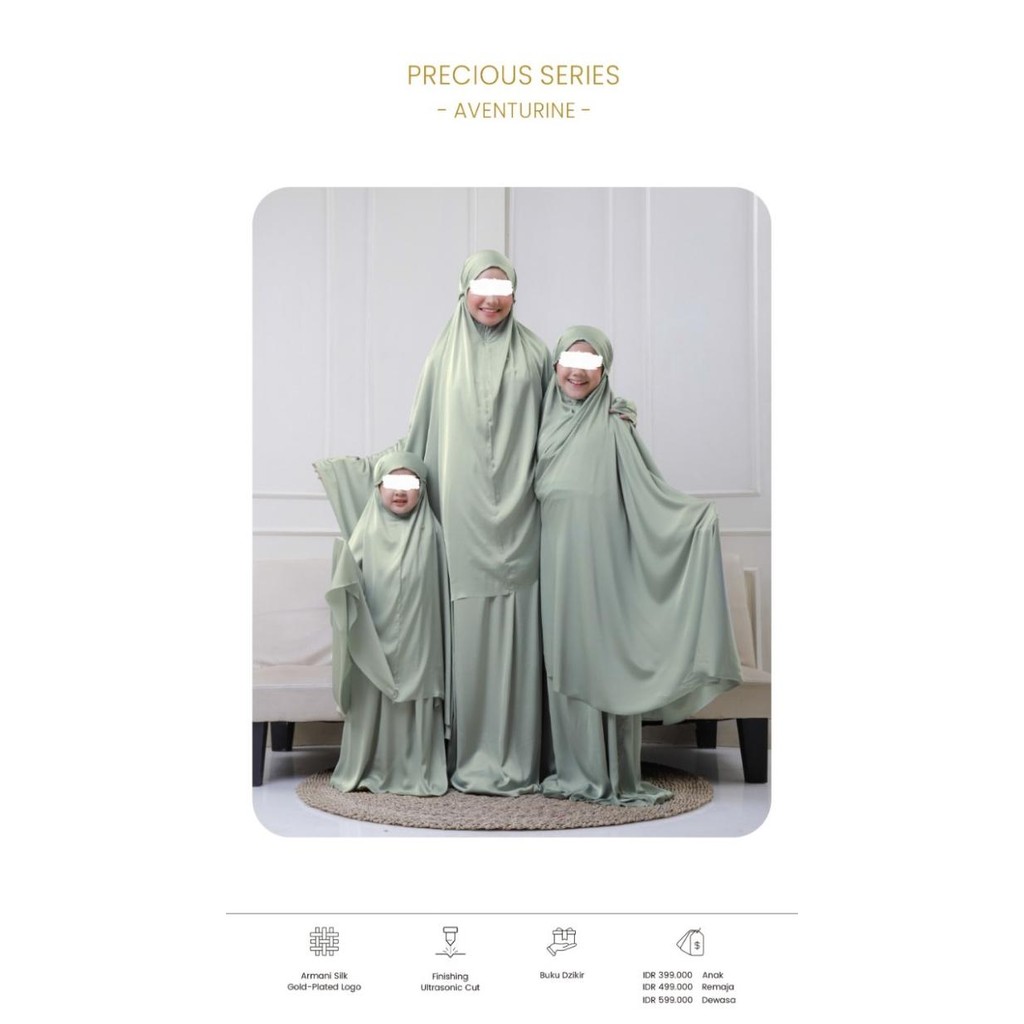 Mukena Precious Series (Adult / Teen / Child Prayer Set) - Ppm