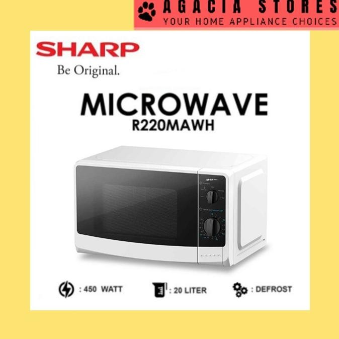 Oven Sharp R220MAWH Microwave Listrik Low Watt 20Liter Sharp R220MAWH