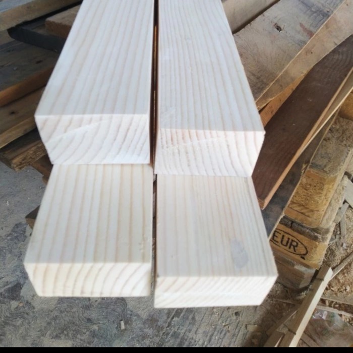 Balok Kayu Jati Belanda 4X6 Cm Bisa Untuk Kaki Meja Sudah Halus