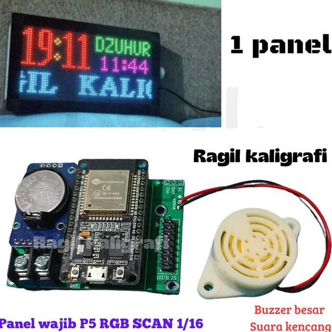 Kontroler JWS P5 RGB - KONTROLER JAM SHOLAT DIGITAL MASJID P5 RGB Terlaris