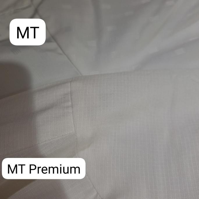 Baju koko almia al mia al-mi'a al-mia MT lengan panjang putih pria Terlaris