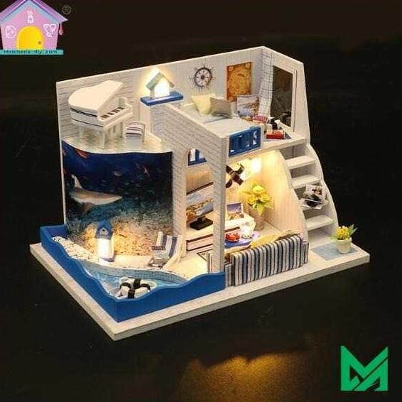 HONGDA Miniatur Rumah Boneka DIY Doll House Wooden Furniture - M040