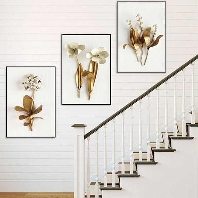Flower Painting 3D Gold Frame BIG size