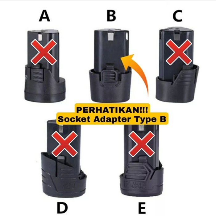 Adapter Baterai 12V (Type B) - U/Tool Fixman 12V, 3Dprint Abs