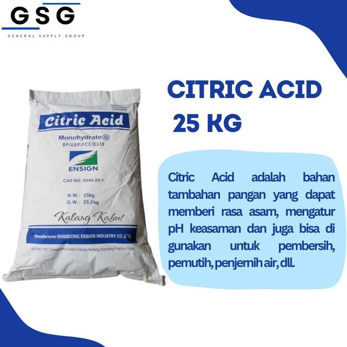 

Citric Acid Monohydrate - Asam Sitrat - Asam Citrun 25 kg