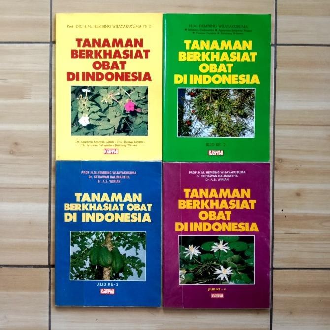 Paket 4 buku Tanaman Berkhasiat Obat di Indonesia-Hembing Wijayakusuma