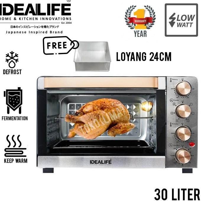 Oven Air Fryer Idealife IL 330 30 Liter Oven Pemanggang Rotiserrie 330