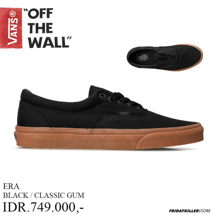 SEPATU VANS OFF THE WALL ERA BLACK / CLASSIC GUM