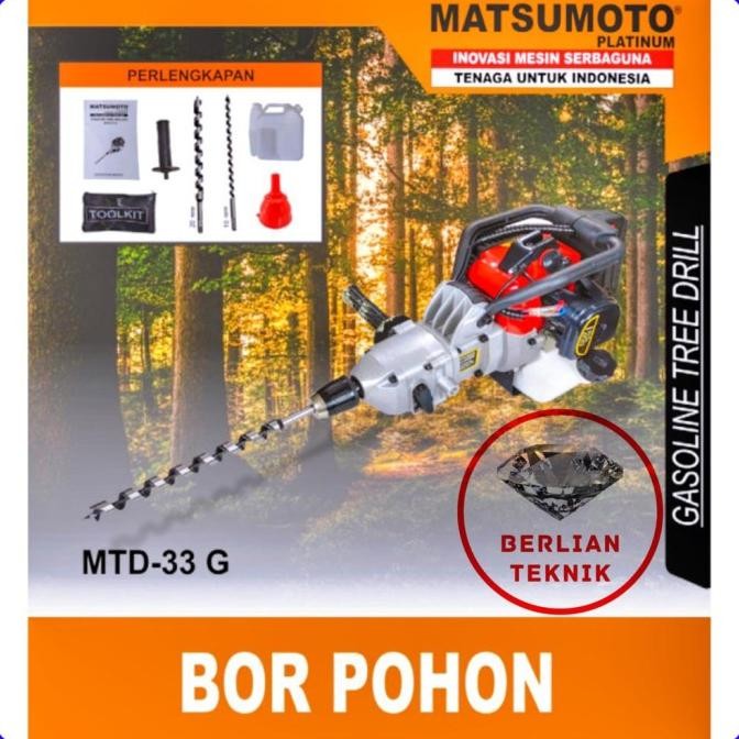 Mesin Alat Bor Pohon Trimmer Tree Drill Matsumoto MTD 33 G