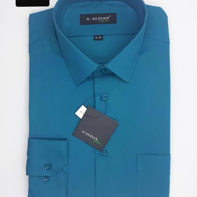 Kemeja Pria Alisan Slim fit Lengan panjang Coklat susu C 1 Terlaris