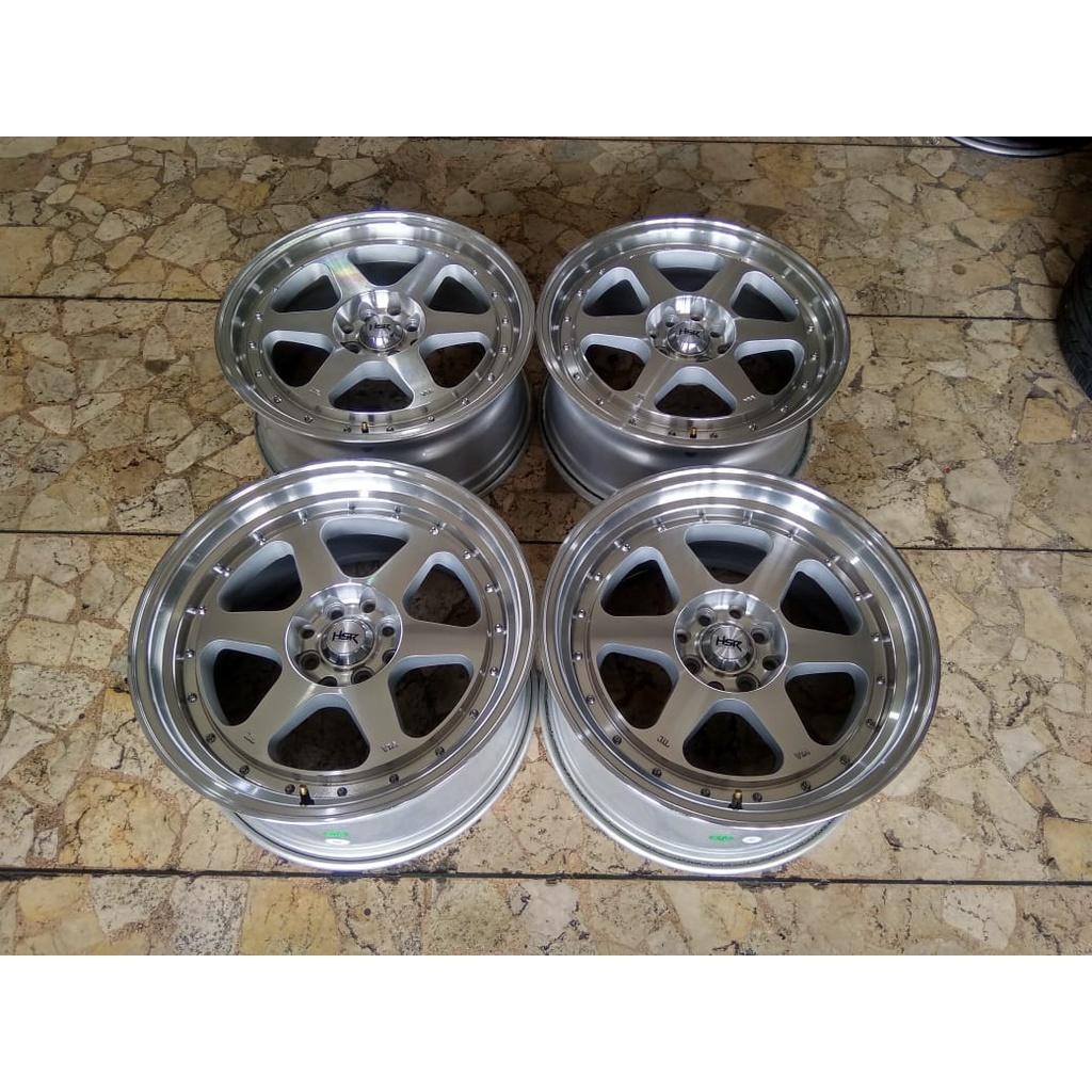 Velg Mobil Bekas Copotan Hsr Rumoi Ring 17 Lebar 7,5/8,5 Lubang Pcd 4X100/4X114 Et45/30 Buat Jazz Mo