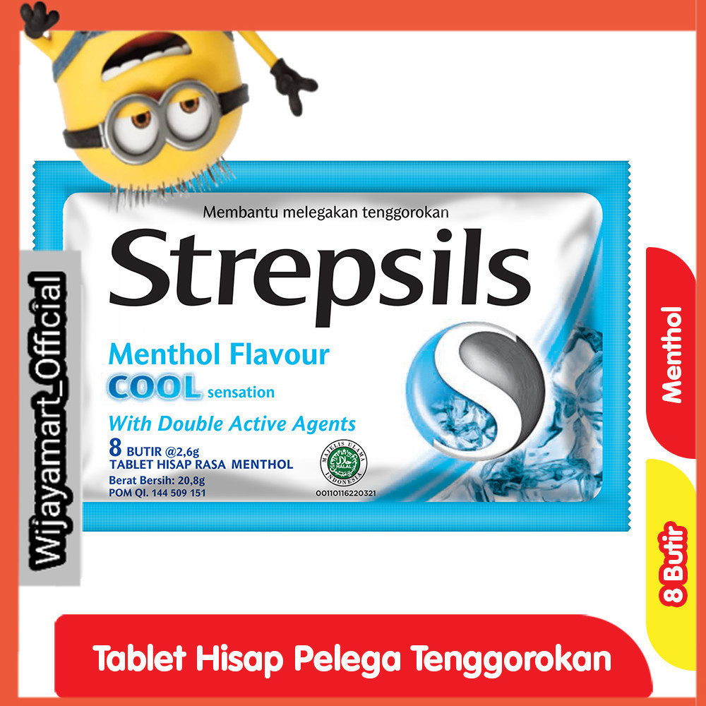 

Strepsils Rasa Menthol Permen Tablet Hisap Pelega Tenggorokan 8 pcs