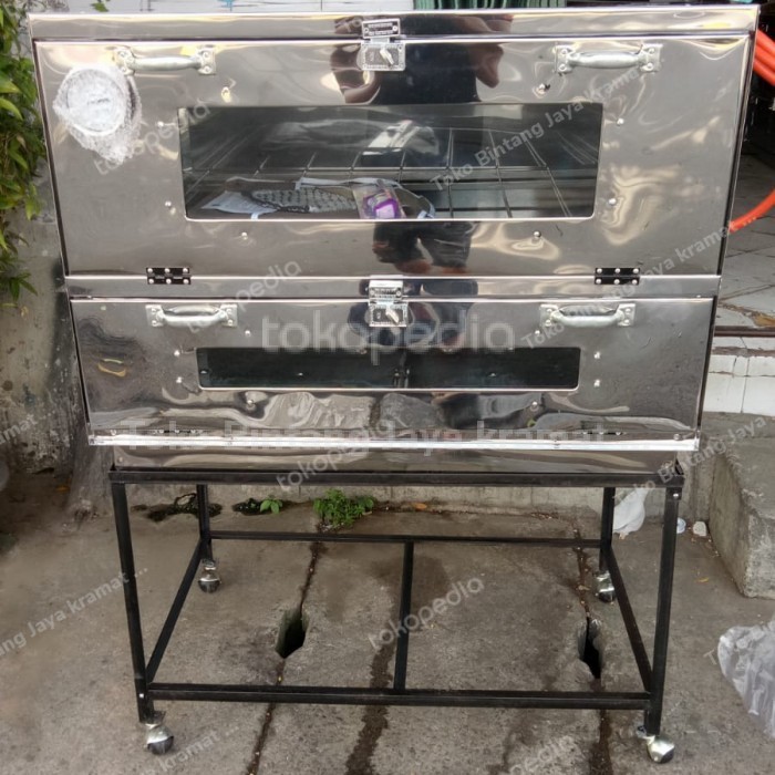 TERBARU oven gas stainless steel type 90x55x70 via ekpedisi